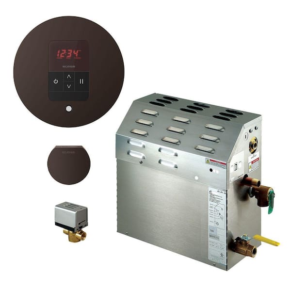 Mr. Steam 5kW Steam Bath Generator with iTempo AutoFlush Round Package in Oil Rubbed Bronze