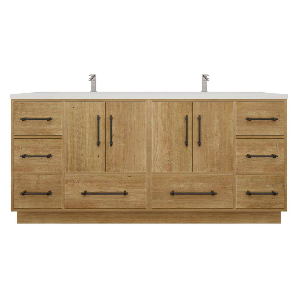 BV Better Vanity Victoria 71 in. W x 20 in. D x 35 in. H Double Sink ...