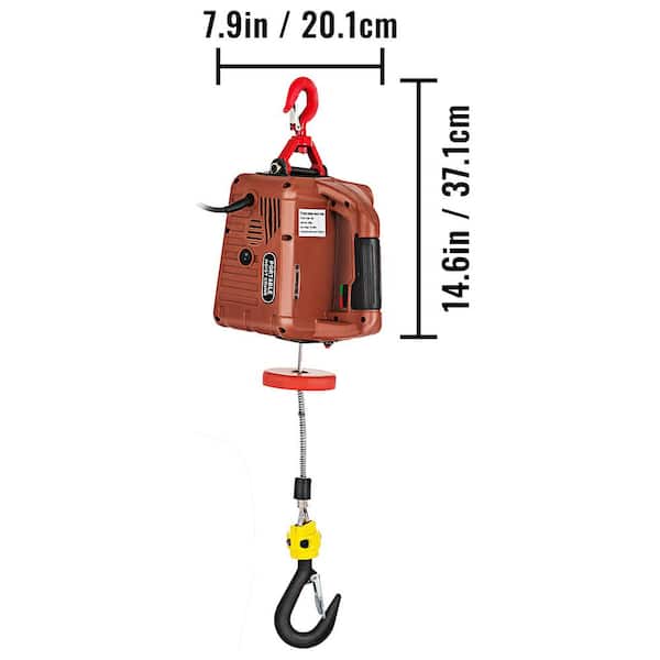 VEVOR Electric Hoist Winch 1102 lbs. Electric Hoist w/ wireless