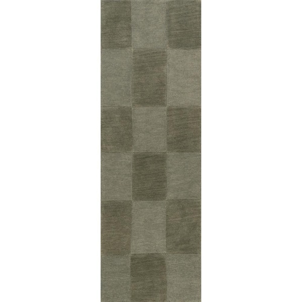 Elliot Wool Olive 3 ft. x 8 ft. Indoor/Outdoor Patio Runner Rug