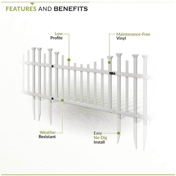 Zippity Outdoor Products 5 ft. W x 2.5 ft. H White Vinyl Washington Fence Gate Kit