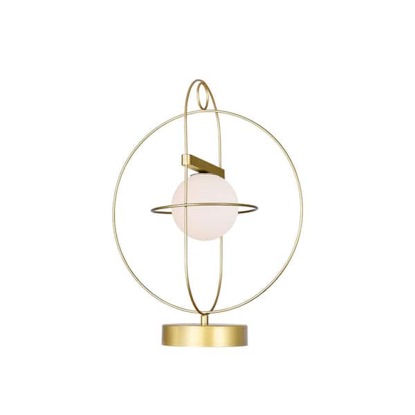CWI Lighting Orbit 1 Light Lamp With Medallion Gold Finish
