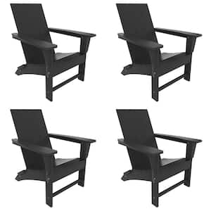 Shoreside Gray Folding Adirondack Chair (Set of 4)