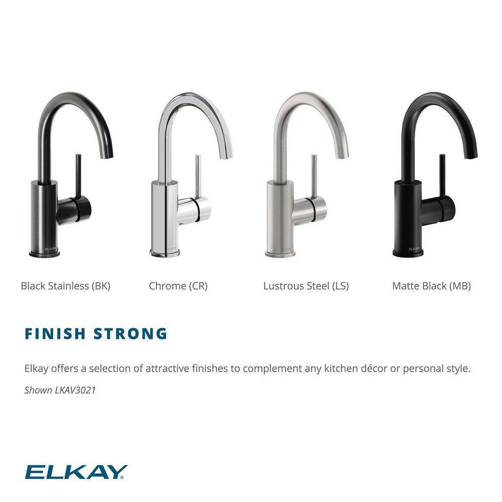 Elkay Avado Chrome Single Hole Bar Faucet with Pull-out Spray