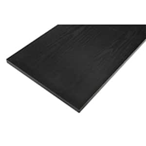 Black Laminated Wood Shelf 10 in. D x 24 in. L