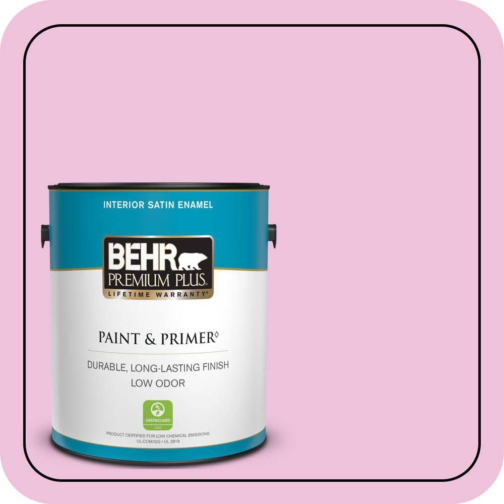 1 gal. #P120-1 Starlet Pink Satin Enamel Low Odor Interior Paint & Primer price history on PriceWatchPro