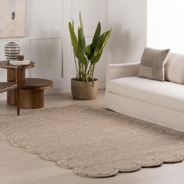 Elira Solid Bordered Area Tan 3 ft. x 8 ft. Indoor Runner Rug