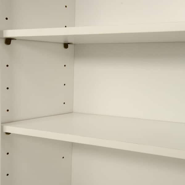 HOMEIBRO Newport Shaker Antique White Ready to Assemble Wall Cabinet with 2-Doors 3-Shelves (30 in. W x 36 in. H x 12 in. D)