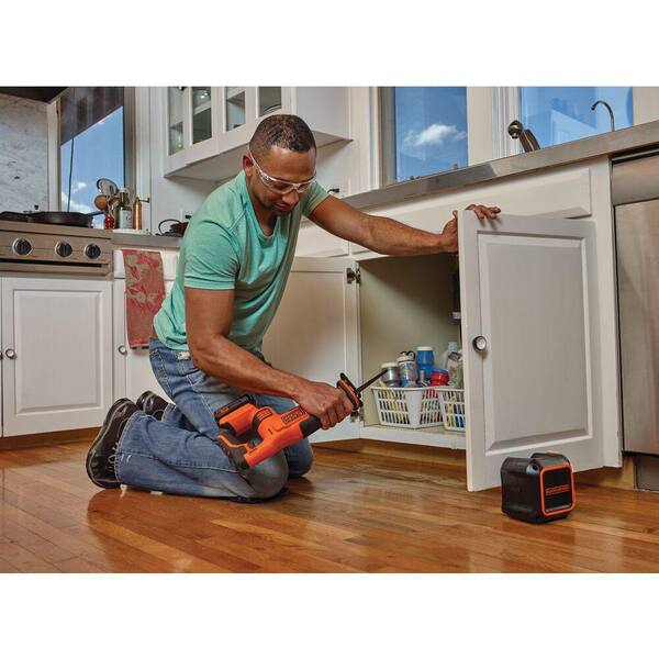 BLACK+DECKER 20V MAX Cordless Reciprocating Saw with 1.5Ahr Battery and  Charger BDCR20C - The Home Depot
