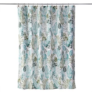 Sprouted Palm 72 in. Shower Curtain in Sage