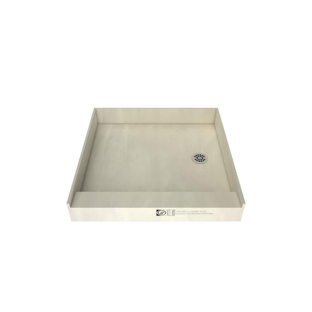 Tile Redi Redi Base 48 in. L x 48 in. W Single Threshold Alcove Shower Pan Base with Right Drain