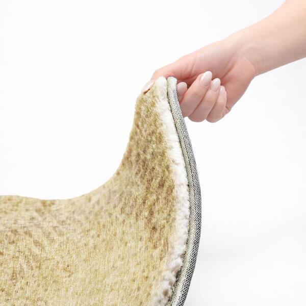Dream Shag Premium Machine Washable Abstract ADS778 Gold 5 ft. x 7 ft. 6 in. Area Rug