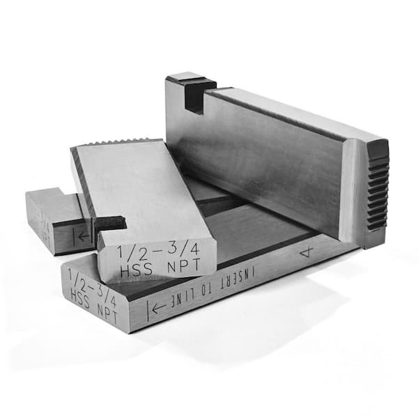 Threading Machine Dies, 1/2 in.-3/4 in. NPT Pipe Dies, Right-Handed HSS Pipe Threading Dies Sets (4-Piece)