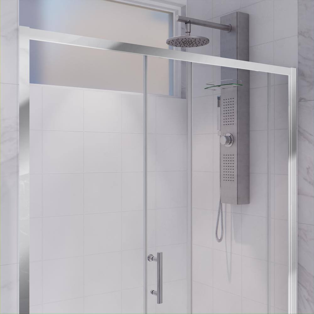 Halberd 48" x 72" Polished Chrome Framed Shower Door