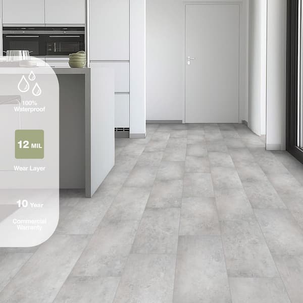 Capitano 12 MIL x 12 in. W x 24 in. L Click Lock Waterproof Vinyl Plank Flooring (19.37 sq. ft./case)