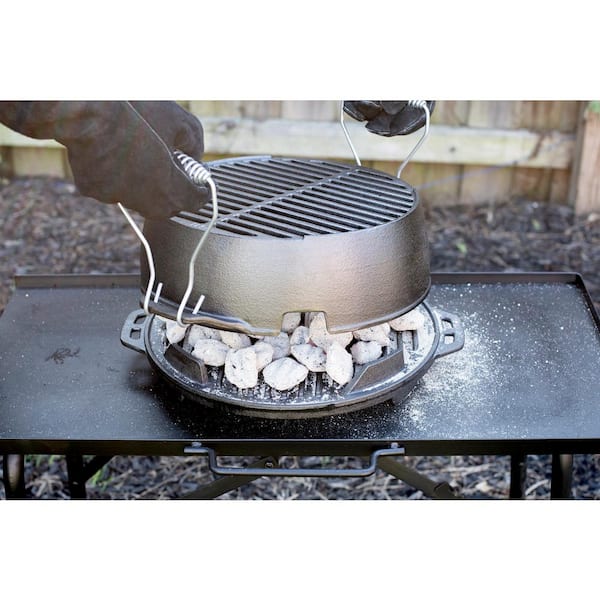 1 Set, Charcoal Grill, Japanese Cast Iron Grill, Portable Charcoal Grill,  Round Bbq Cast Iron Grill, Barbecue Wood Burning Grill For Outdoor, Hiking
