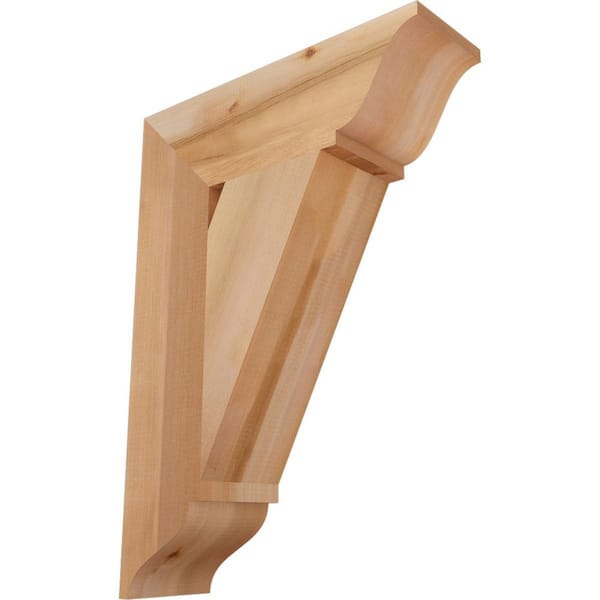 Ekena Millwork 5.5 in. x 28 in. x 20 in. Western Red Cedar Traditional Smooth Bracket