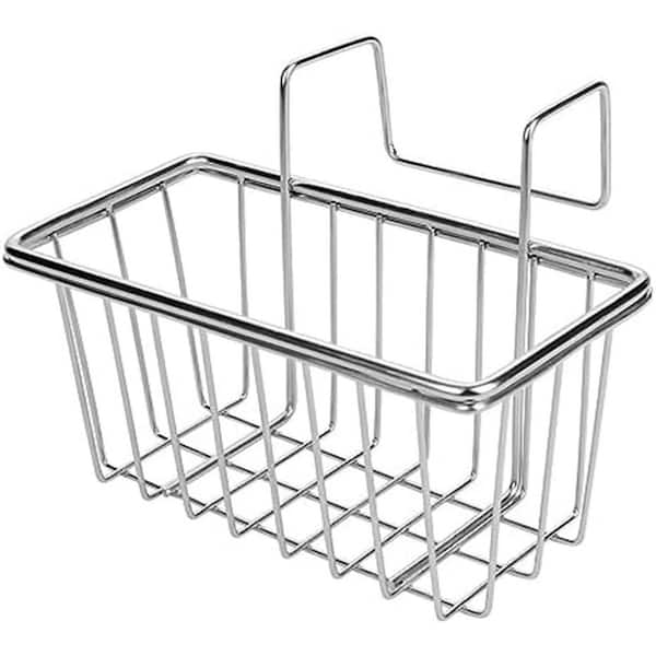 Stainless Steel Kitchen Sink Sponge Holder Organizer with Fast Draining Rack for Brush Soap Towel Supplies
