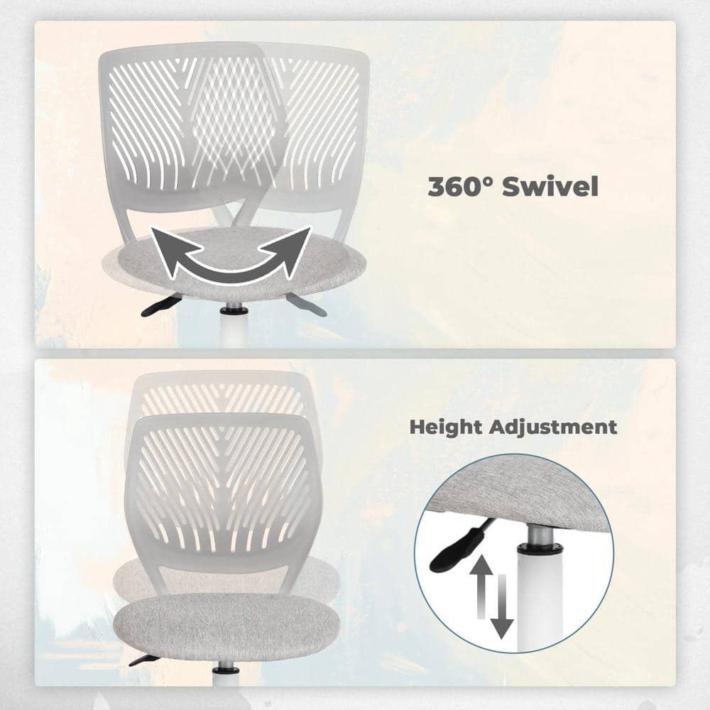 Verita Grey Mesh and Fabric Swivel Task Chair