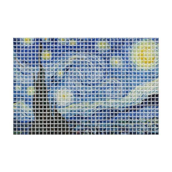ilemong Blue 10 in. x 10 in. Vinyl Peel and Stick Wall Tile Moisture Resistant for Kitchen 3D 3-Dimensional (6-Piece)