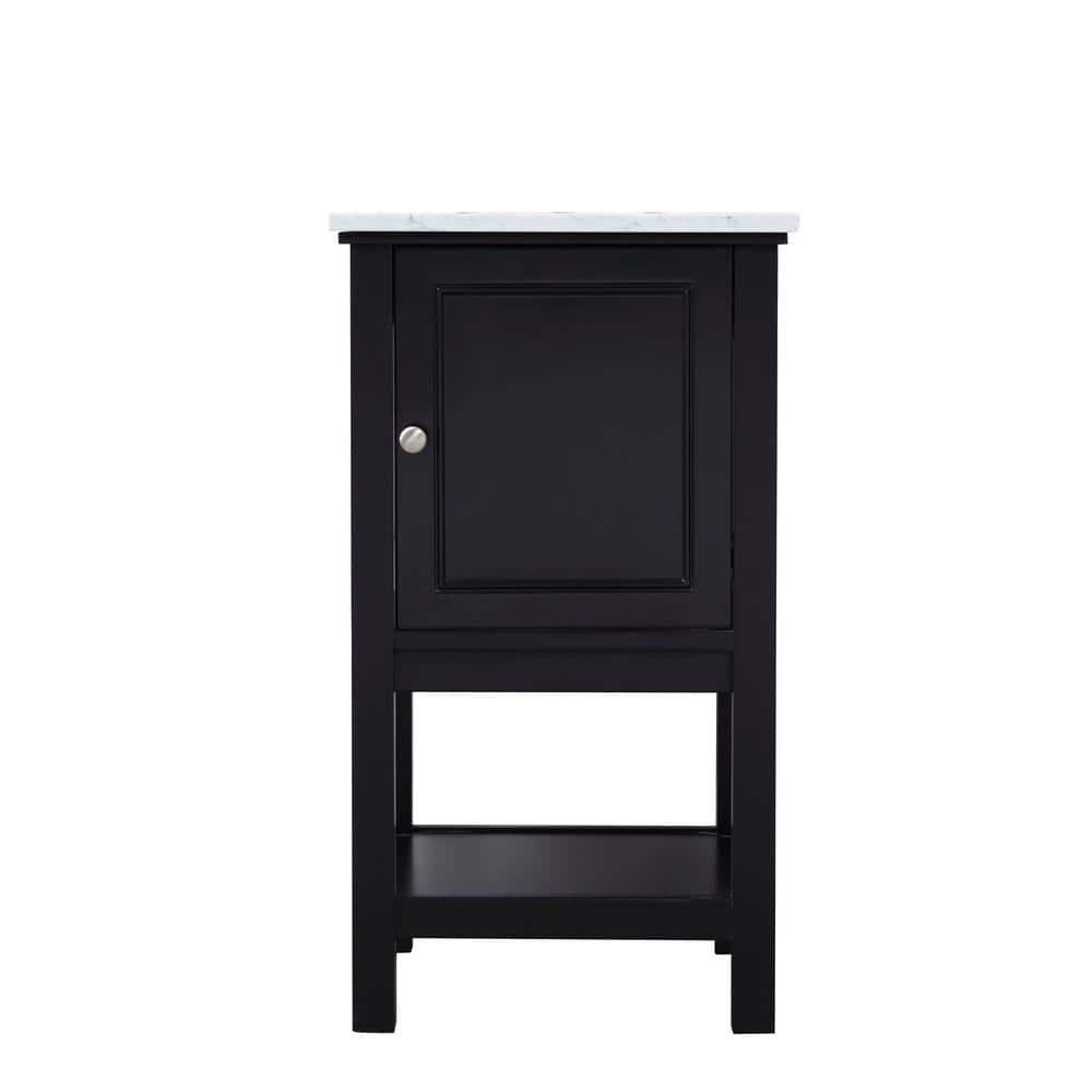 Simply Living 19 in. W x 18.38 in. D x 33.75 in. H Bath Vanity in Black wit