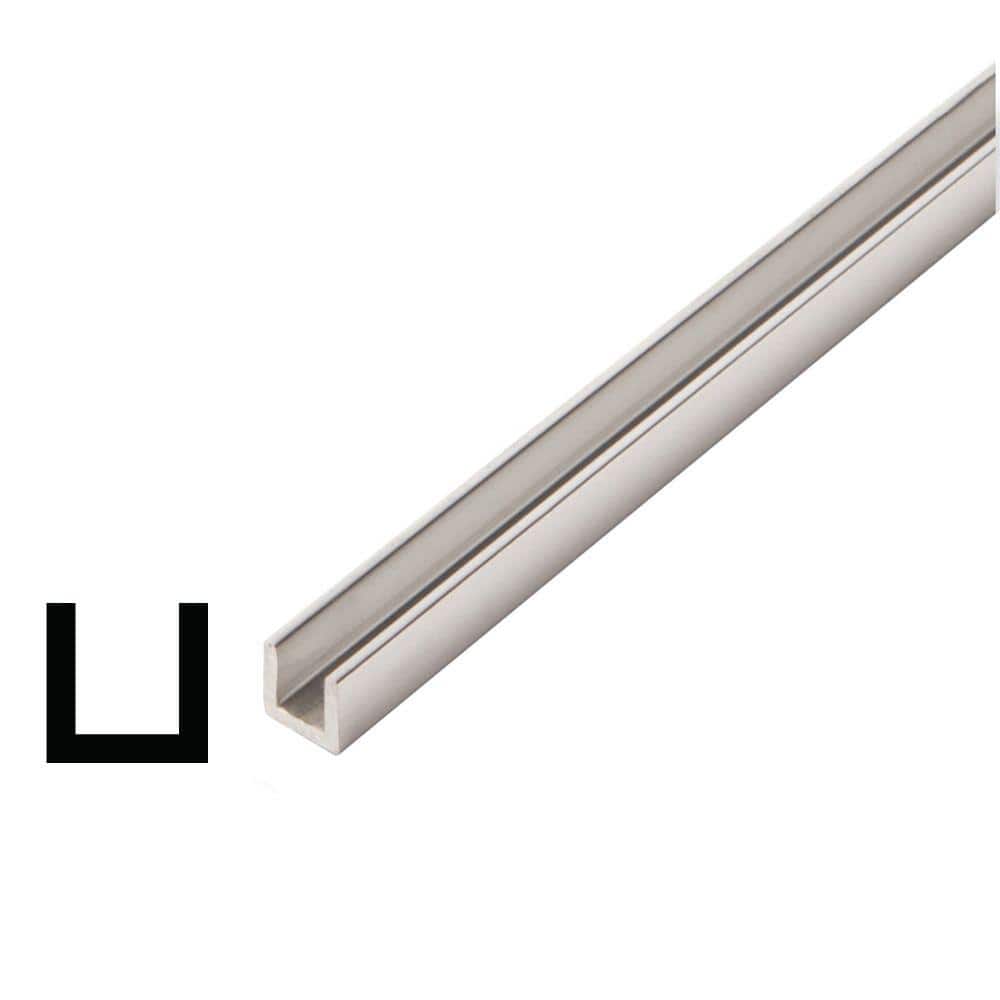 Aluminum J Channel Fits Material 1/8-in Thick Mill Finish Aluminum Cap Moulding 36-in Length (Pack of 4)
