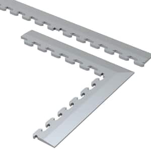 9.5 in. x 18.5 in. Metallic Graphite Multi-Purpose Commercial PVC Garage Flooring Tile Trim Kit (20 sq. ft.)