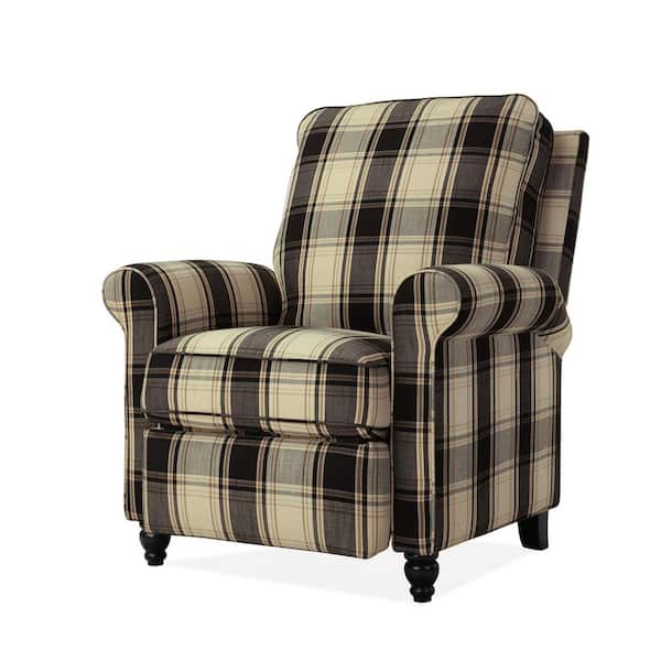 buffalo plaid recliner chair