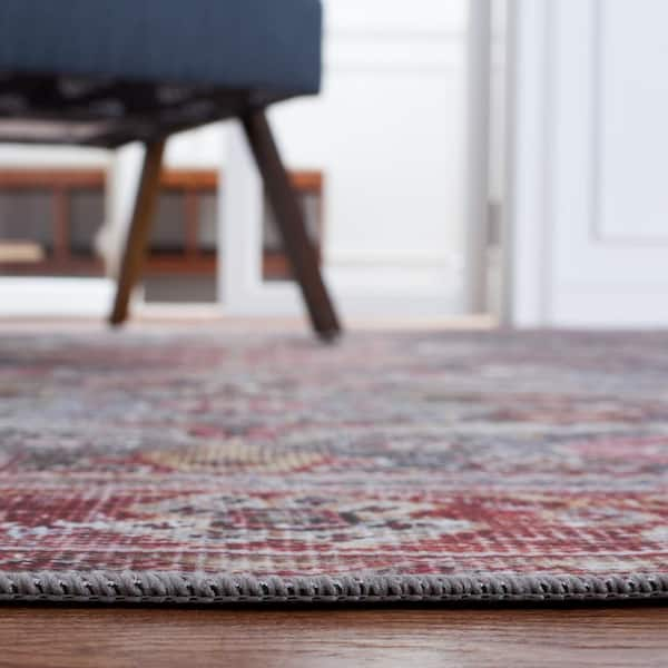 Style Selections 2 X 6 (ft) Brown Indoor Border Machine Washable Runner Rug  in the Rugs department at