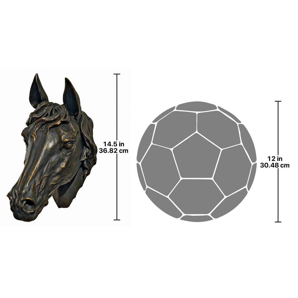 Bronze Finish Resin Patriotic Horse Wall Sculpture