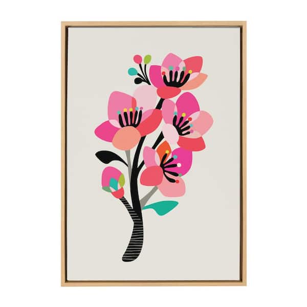 Kate and Laurel Sylvie Mid-Century Framed Canvas Wall Art 33 in. x 23 in.