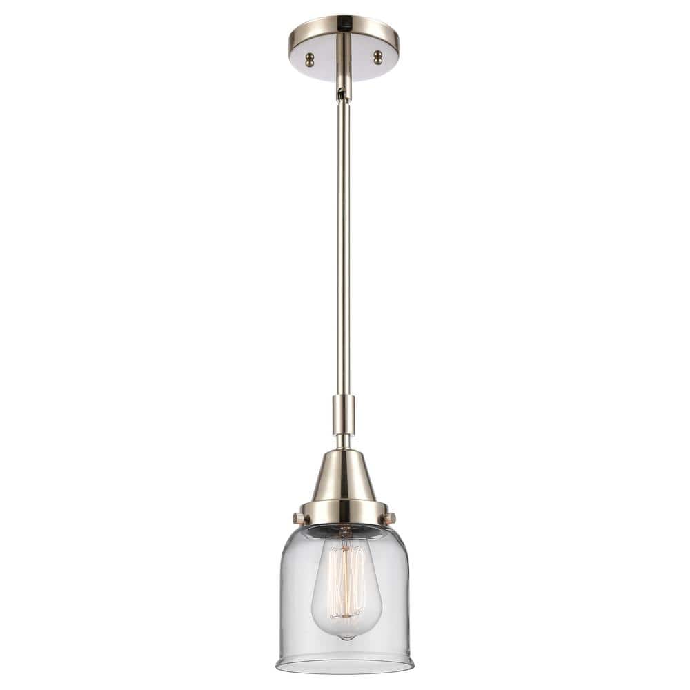 Bell 100-Watt 1-Light Polished Nickel Standard Mini Pendant Light with Clear Glass Shade, No Bulbs Included price history on PriceWatchPro