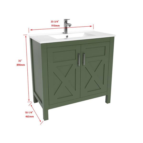 HOMEVY STUDIO Silvia 36.25 in. W x 18.5 in. D x 35 in. H