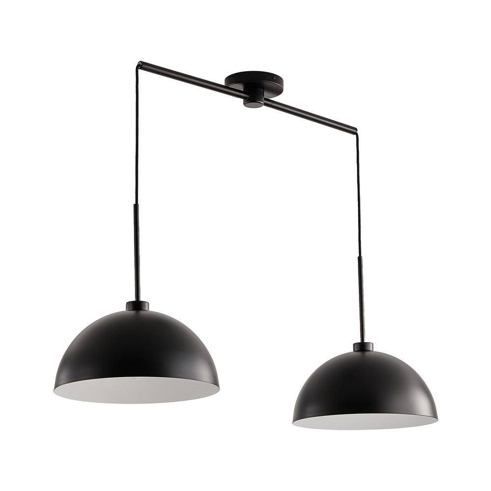 41.3 in. W 2-Light Billiard Light with Black Matte Finish, Adjustable Ceiling Hanging Lamp, E26, No Bulbs Included price history on PriceWatchPro