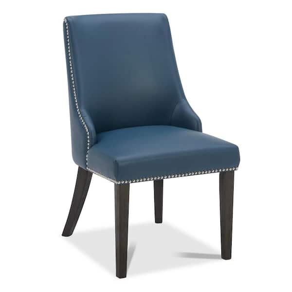 Merope Blue Faux Leather Dining Chair (Set of 2)