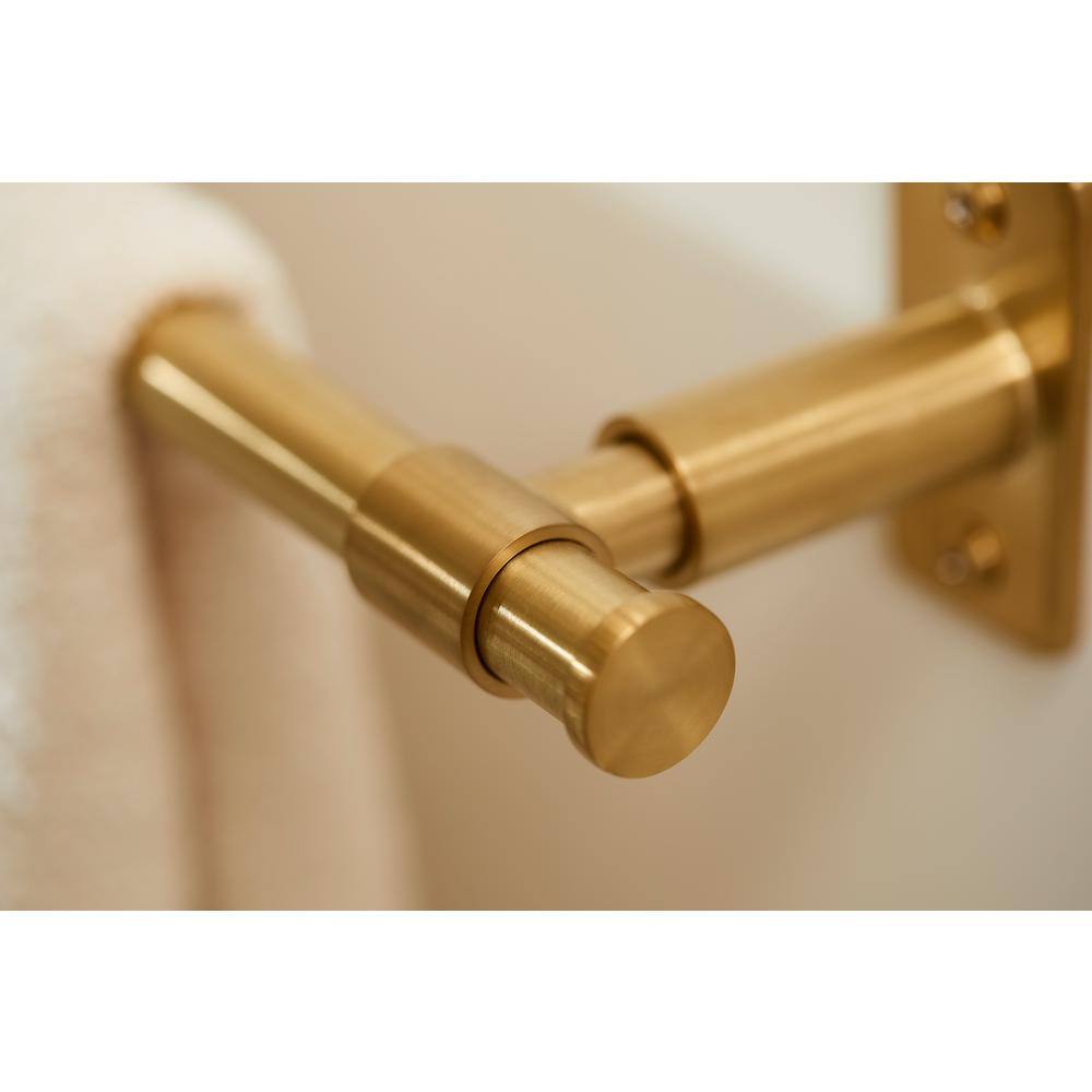 Vibrant Brushed Moderne Brass 18" Wall Mounted Towel Bar
