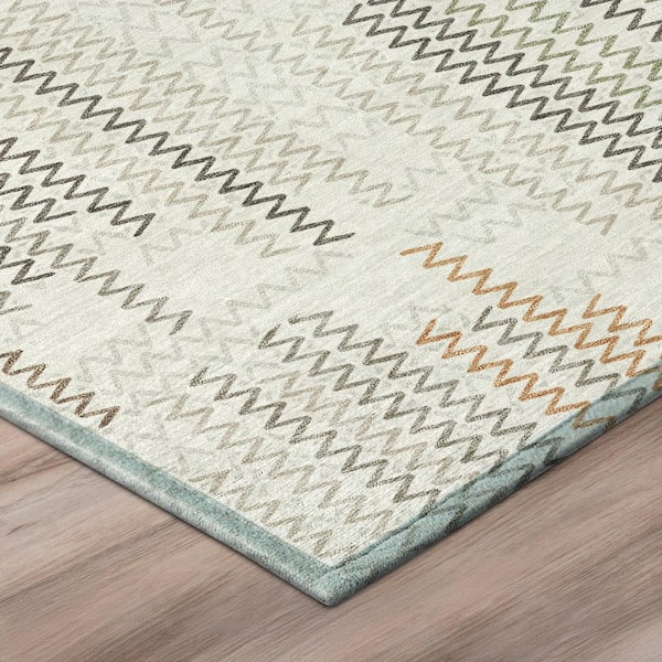 Chantille Machine Washable Indoor/Outdoor Abstract ACN2980 Ivory 10 ft. x 14 ft. Area Rug