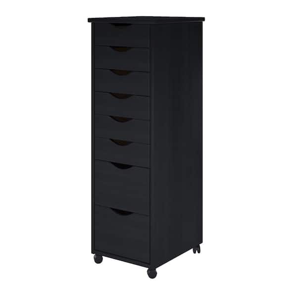Jela-USA Black 6+2 Drawer Roll Cart