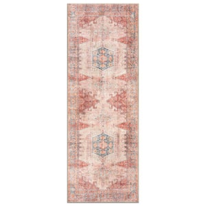 Amber Multi 2 ft. 6 in. x 10 ft. Vintage Bohemian Machine Washable Non Slip Runner Rug