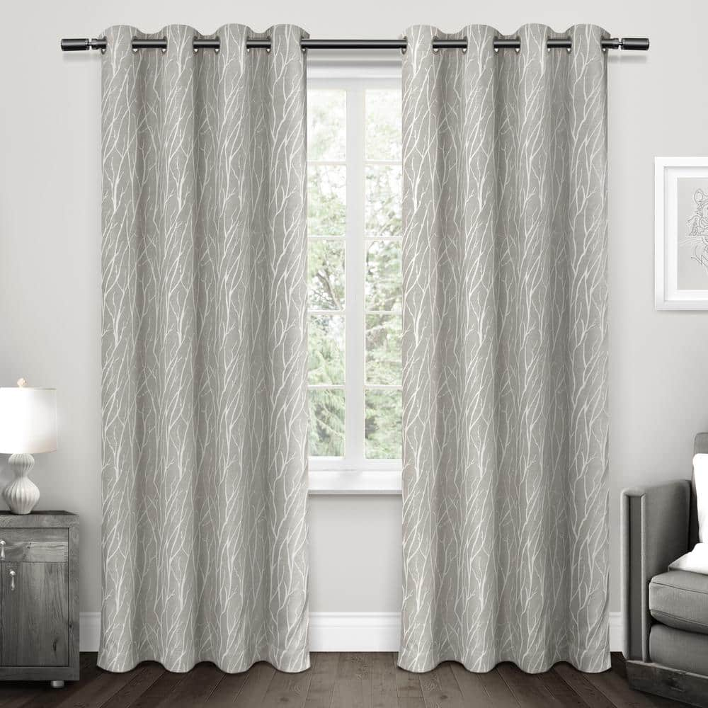 Reviews For Forest Hill Dove Grey 52 In W X 108 In L Grommet Top Room Darkening Black Out Curtain Panel Set Of 2 Eh8168 02 2 108g The Home Depot