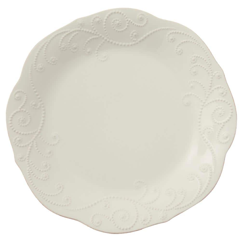French Perle White Ceramic 12-Piece Dinnerware Set