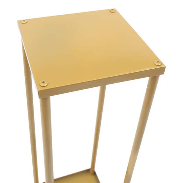 KLONG Skott 真鍮製フラワースタンド サテンゴールド・マットゴールド YIYIBYUS 7.9 in. W x 23.6 in. H Gold 2-Piece Metal Floor Flower