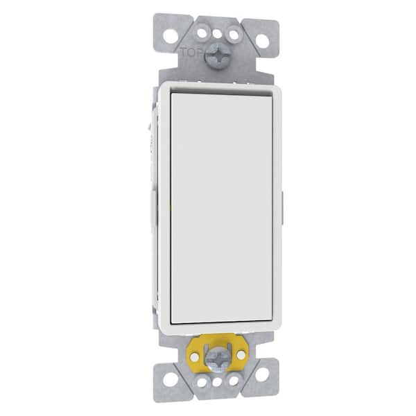 X Series 15 Amp 3-Way Rocker Switch Back Wire Light Switch Matte White