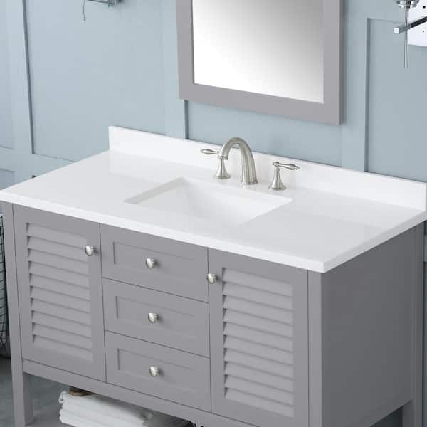 Grace 48 In W X 22 D Bath Vanity, Home Depot Narrow Bathroom Vanities