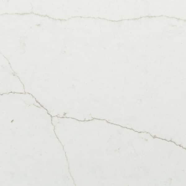Quartz Countertop Sample in Macaubas Bianco