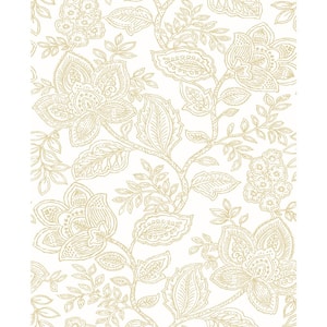 Larkin Khaki Floral Paper Strippable Roll (Covers 56.4 sq. ft.)