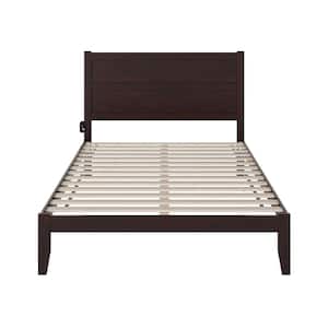 NoHo Espresso Queen Solid Wood Platform Bed