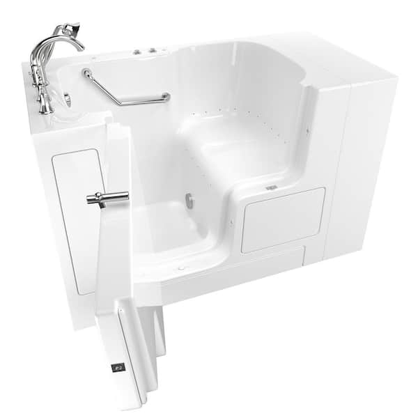 American Standard Gelcoat Value Series 52 in. x 32 in. Left Hand Walk-In Air Bathtub with Outward Opening Door in White