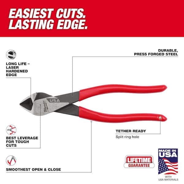 Electricians 9 in. Lineman Dipped Grip Cutting Pliers with Crimper and Bolt Cutter with Screwdriver Tool Set (8-Piece)