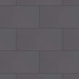 BioTech Piscina Brick Dark Grey Glossy 4-3/4 in. x 9-5/8 in. Porcelain Floor and Wall Tile (11.22 sq. ft./Case)